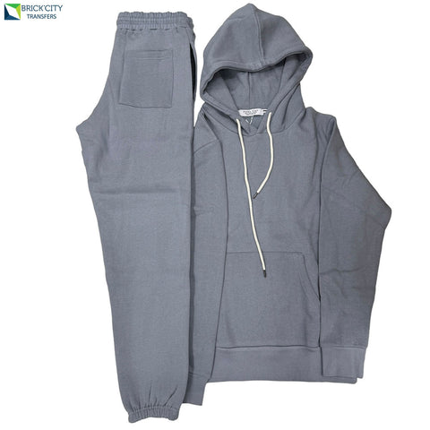 Silver Grey Hoodie Set