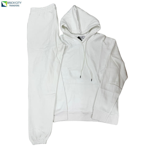 White Heavy Blend Fleece Hoodie