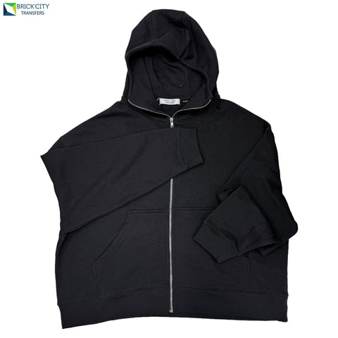 Black Zip-up oversized Hoodie