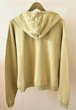 Unisex Acid Washed Hoodie Light Green